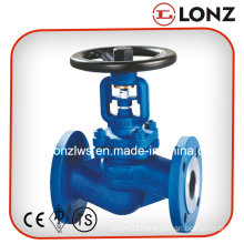 Stainless Steel 1.4301 DIN Flanged Bellow Seal Globe Valve